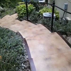 stained concrete stairs philadelphia